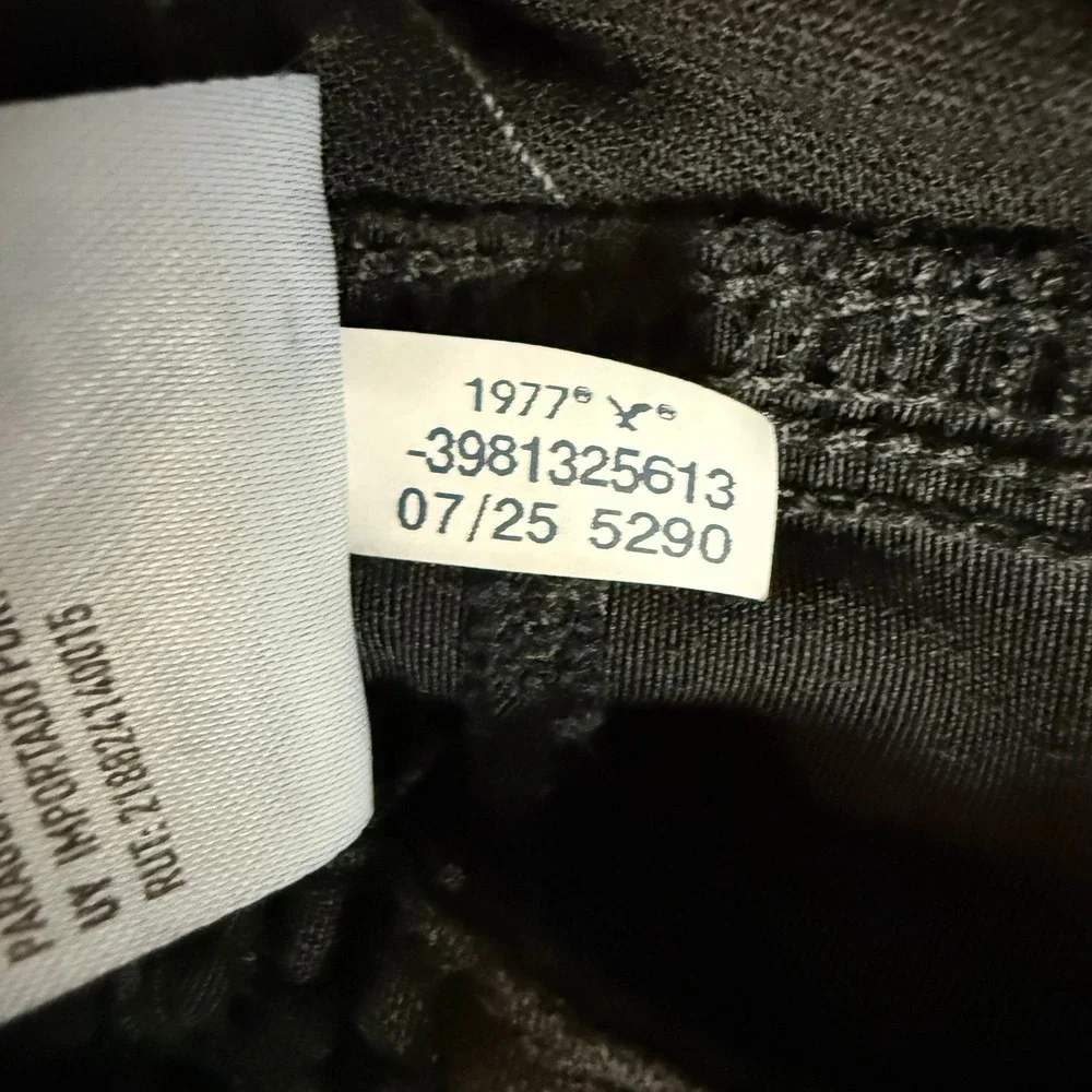 American Eagle Cargo Pants Mens 28x28 Black Flex Relaxed Wide Leg Fits 30x24